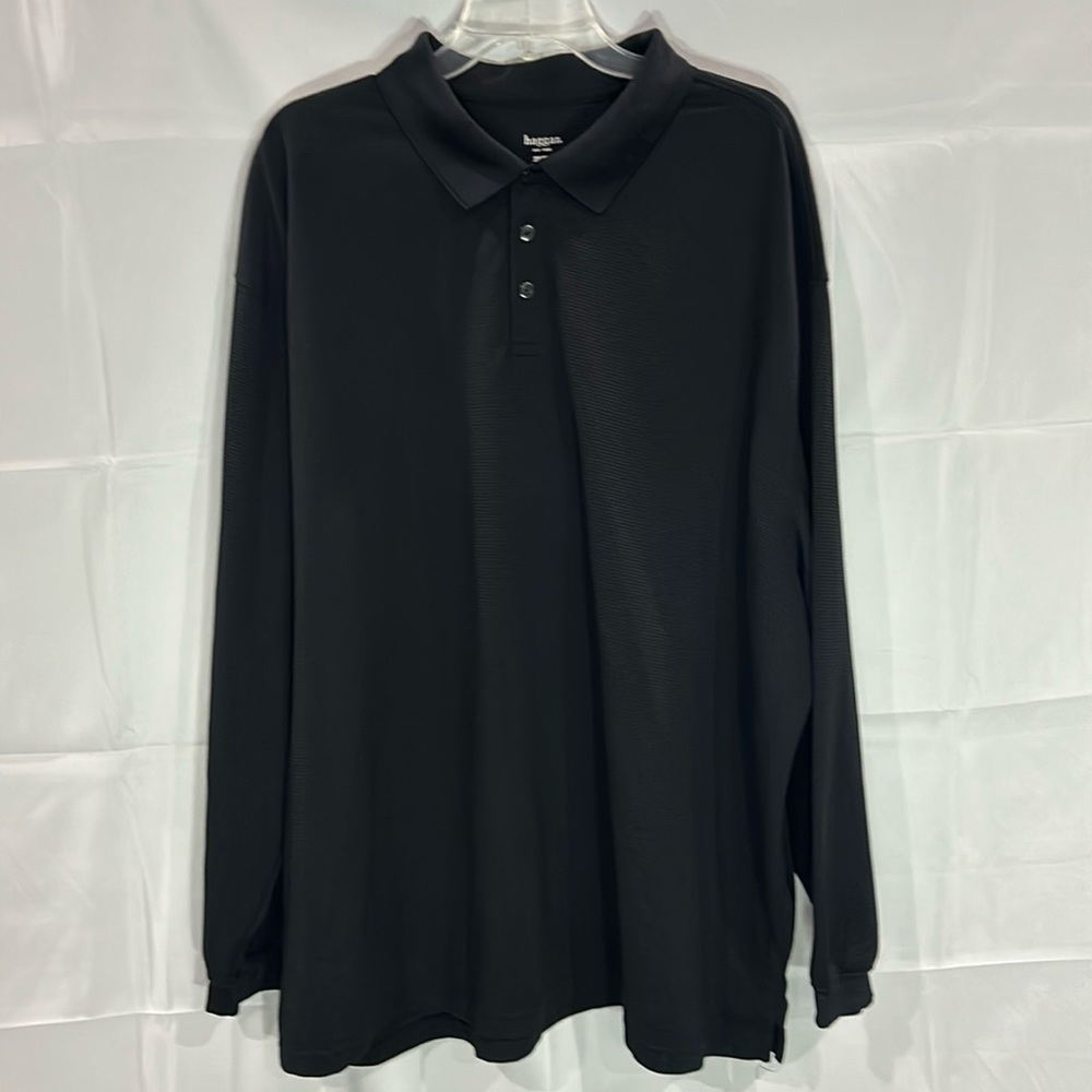 Haggar men’s three button long sleeve polo. Size 3XL.